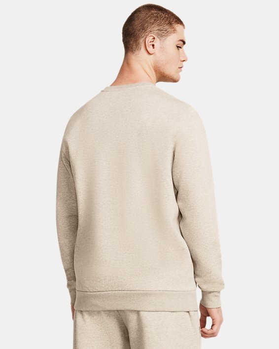 Herenshirt UA Essential Fleece met ronde hals, Brown, pdpMainDesktop image number 1